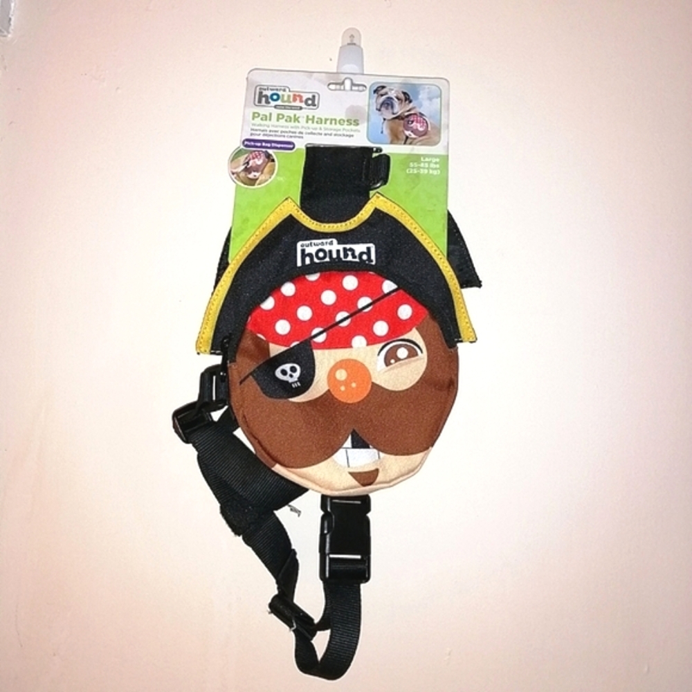 Outward Hound Backpack Dog Harness Large Dog Pirate Theme NWT